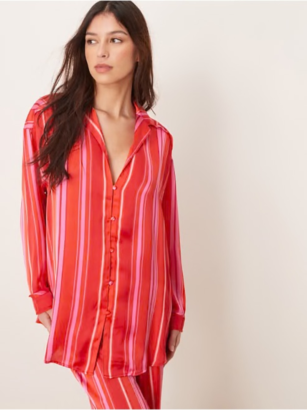 Intimately Free People Dreamy Days Pajama Top in Berry Combo | Sz L